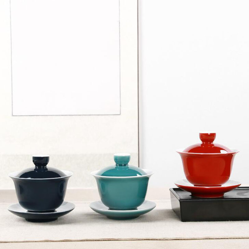 Celadon Ceramic Cup - Creative Ji Blue Celadon Sancai Gaiwan