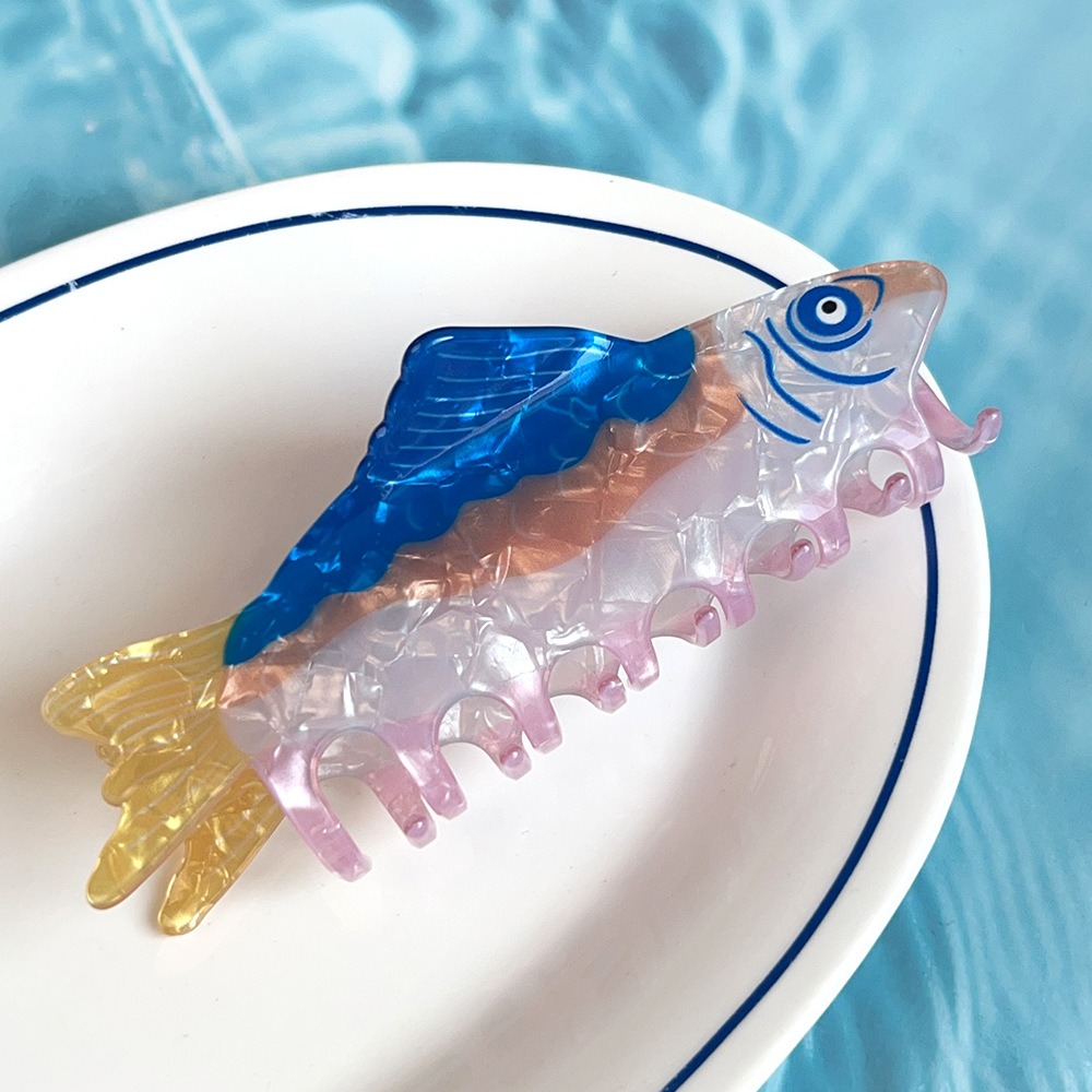 Korean Girls Lifestyle - Hairpin Ocean Animal Hair Claw Pvc