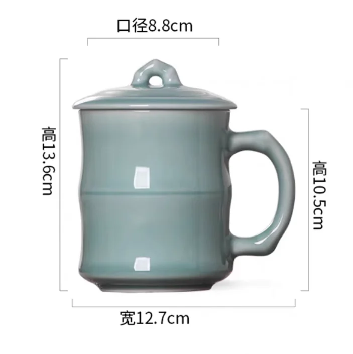 Celadon teacup with lid and ha - Celadon Ceramic Cup reseña y precio