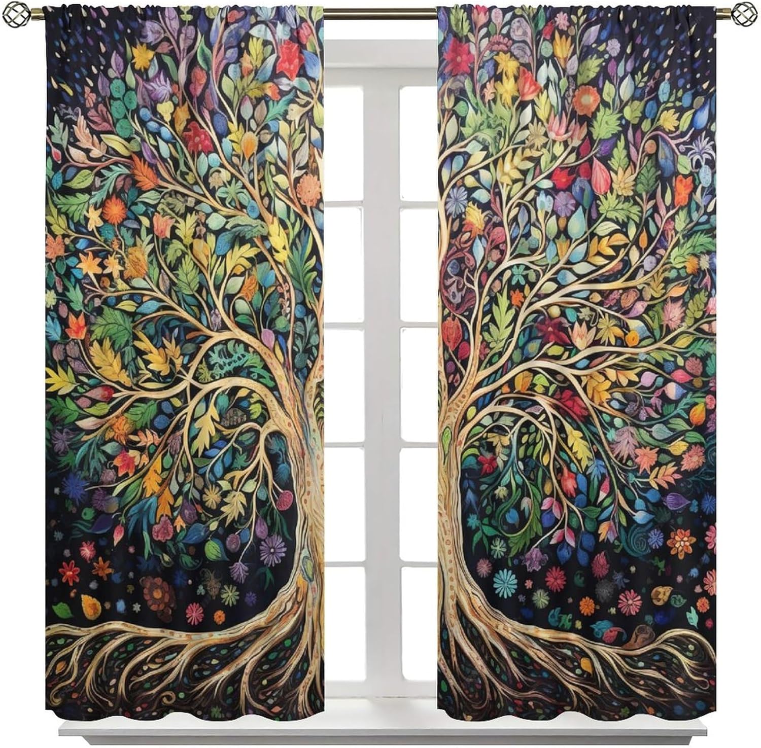 Tree of Life Curtains, Fantasy - Korean Arts And Lifestyle reseña y precio