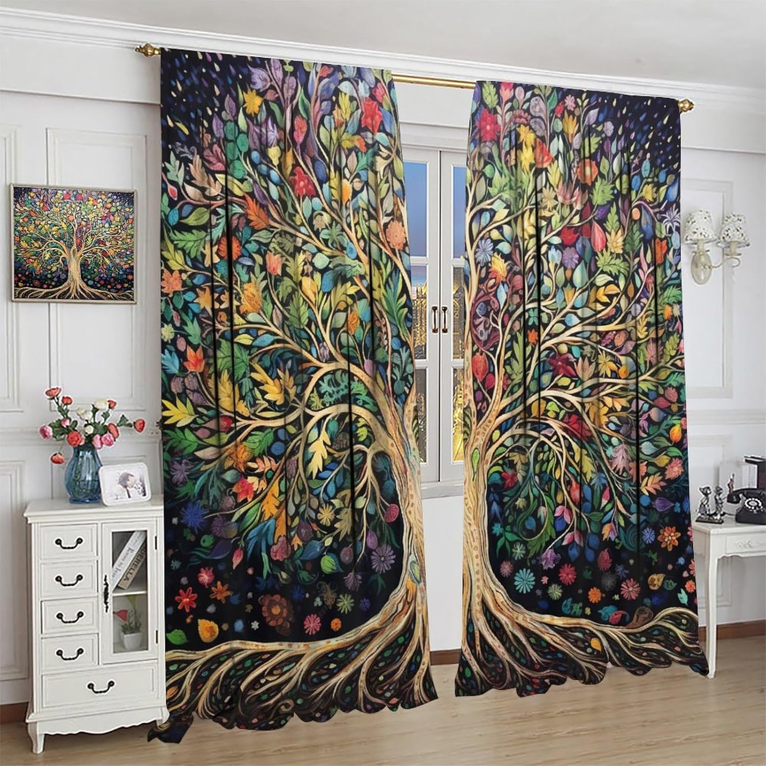 Tree of Life Curtains, Fantasy - Korean Arts And Lifestyle reseña y precio