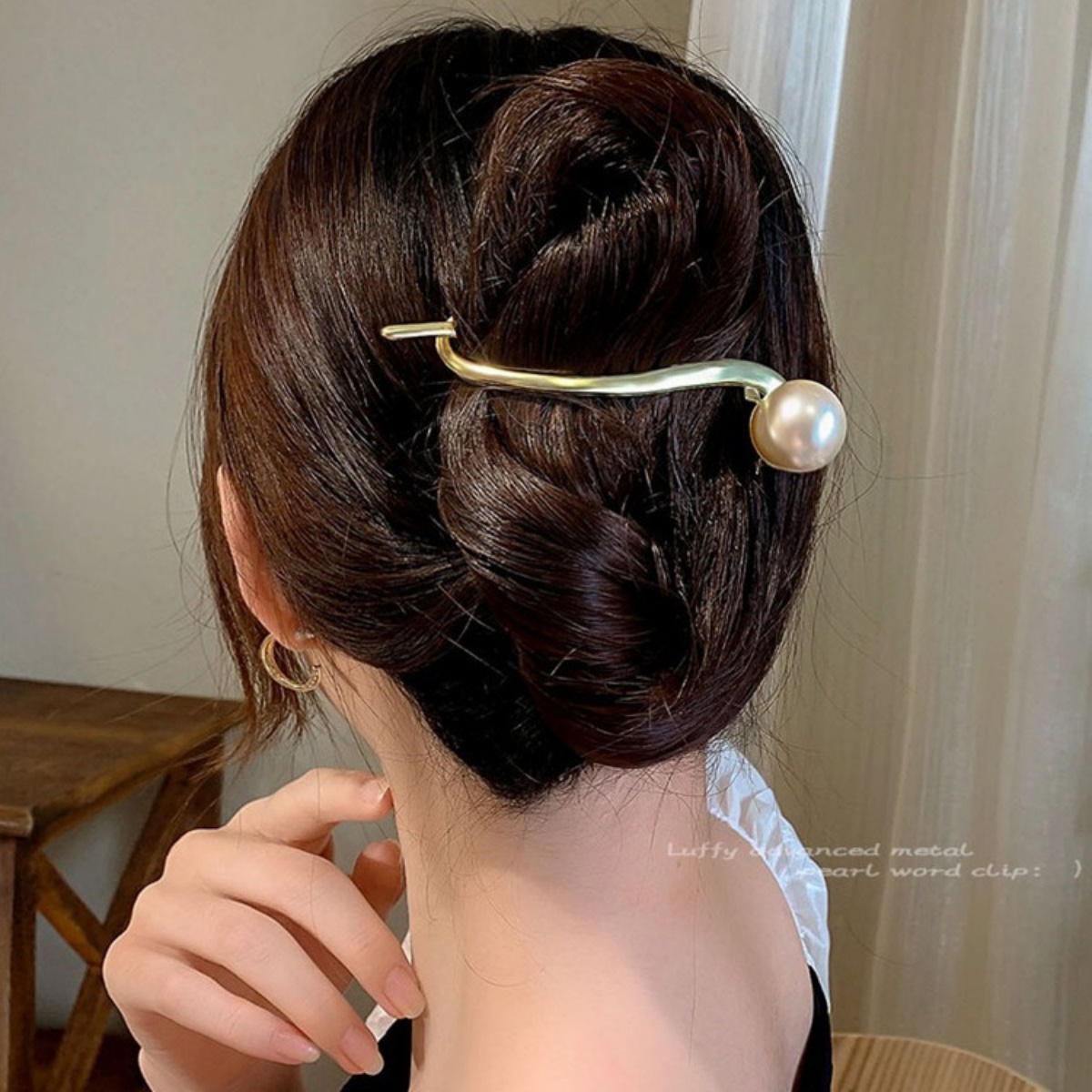Elegant Glitter Pearl Hair Cli - Korean Lifestyle & Kids Boutique reseña y precio