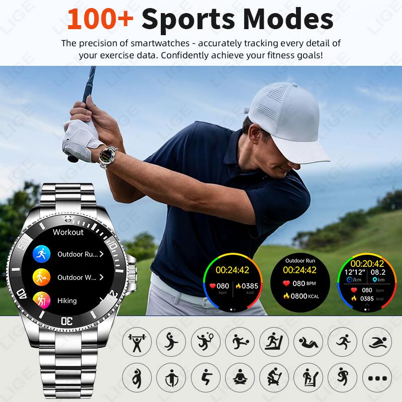 LIGE New Style Luxury Smart Wa - Korean Men Lifestyle reseña y precio