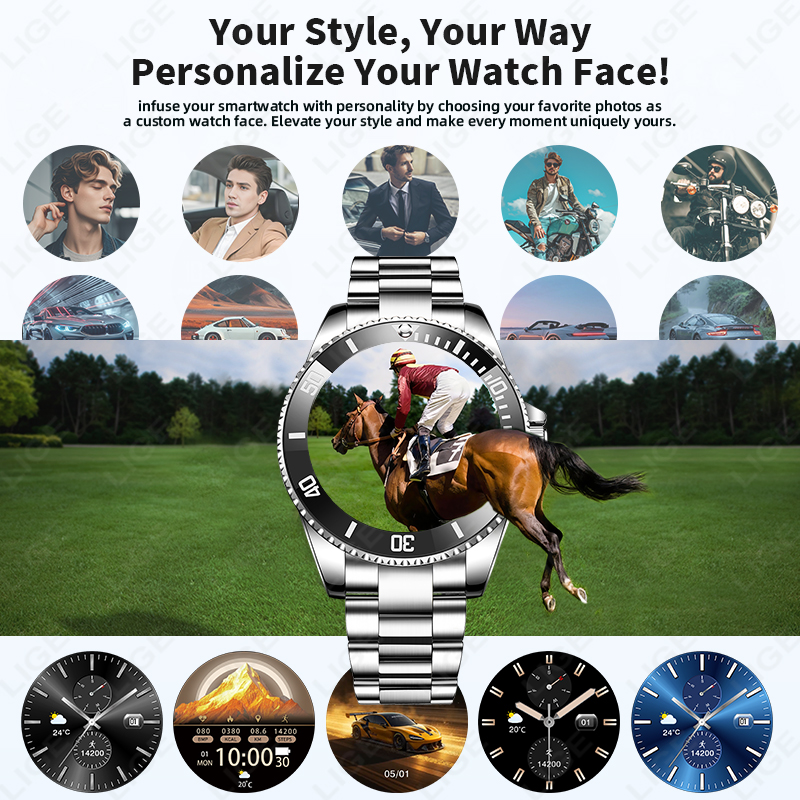 LIGE New Style Luxury Smart Wa - Korean Men Lifestyle reseña y precio