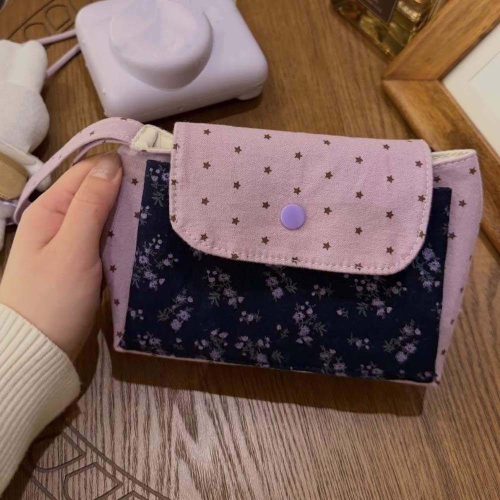 Purple Print Floral Makeup Bag - Korean Lifestyle & Kids Boutique reseña y precio