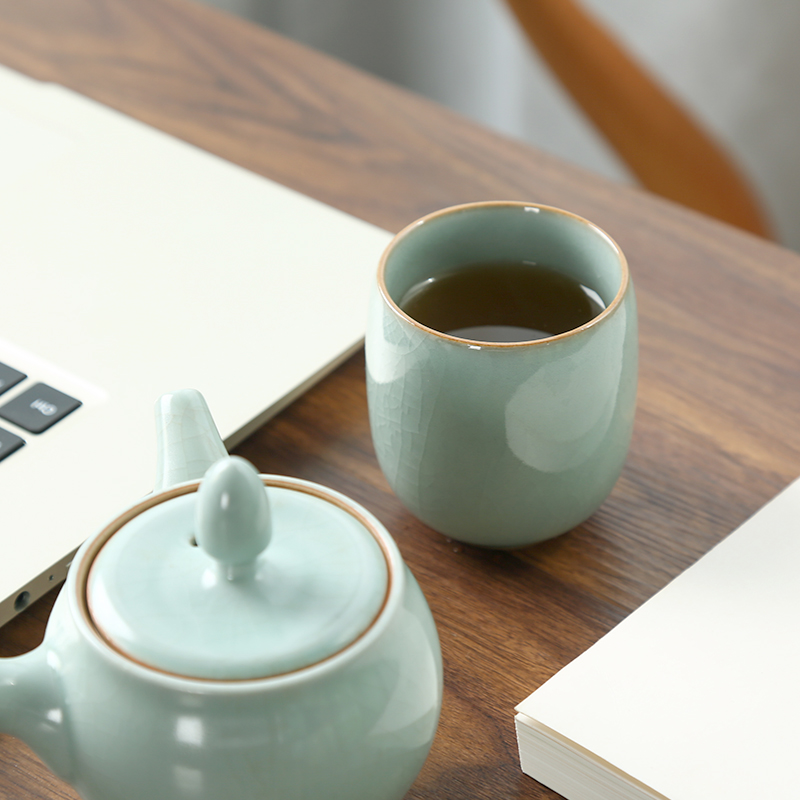 CHANSHOVA-Porcelain Tea Cup Se - Celadon Ceramic Cup reseña y precio