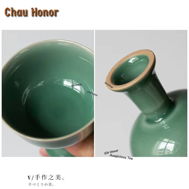2pc/lot Yue Kiln Celadon High  - Celadon Ceramic Cup reseña y precio