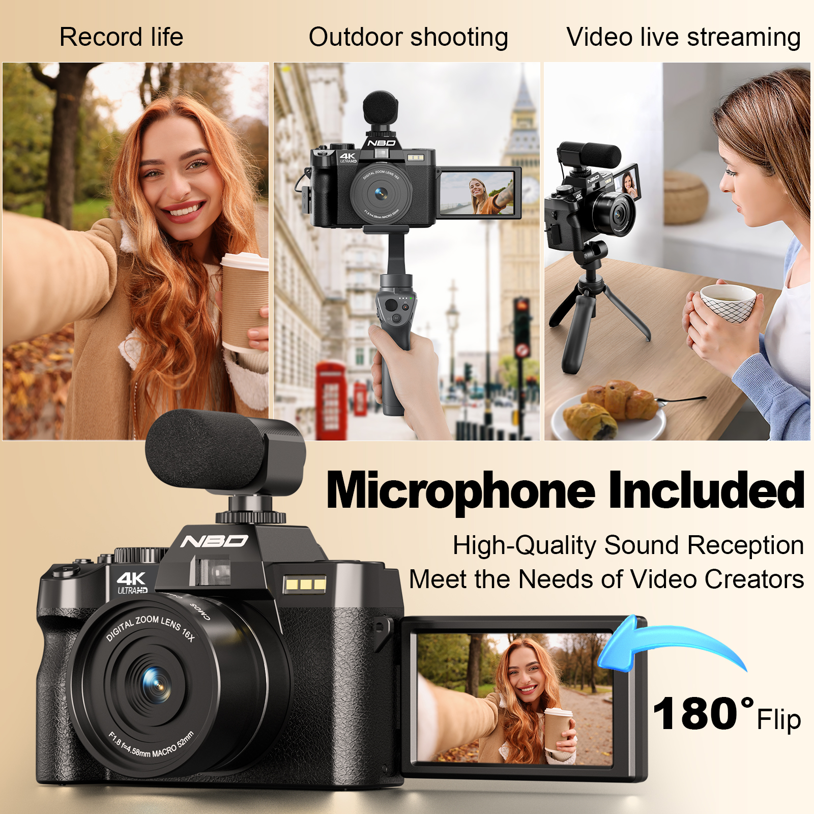 NBD 48MP 4K Digital Camera S10 - Korean Girls Lifestyle reseña y precio