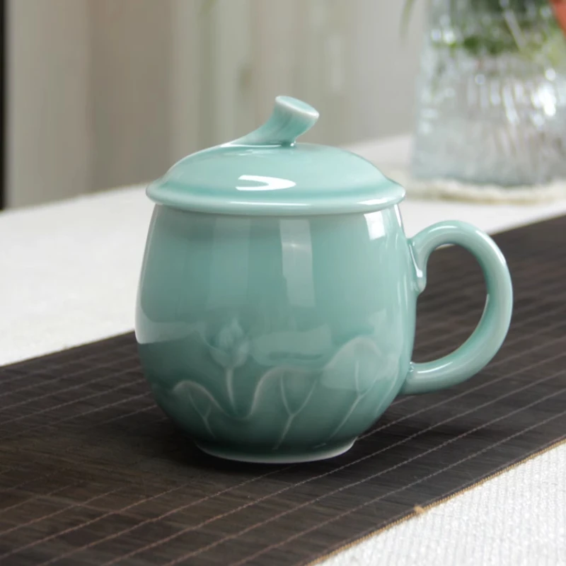 Longquan celadon office tea cu - Celadon Ceramic Cup reseña y precio