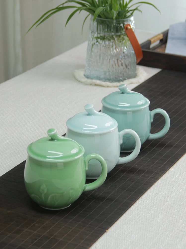 Longquan celadon office tea cu - Celadon Ceramic Cup reseña y precio