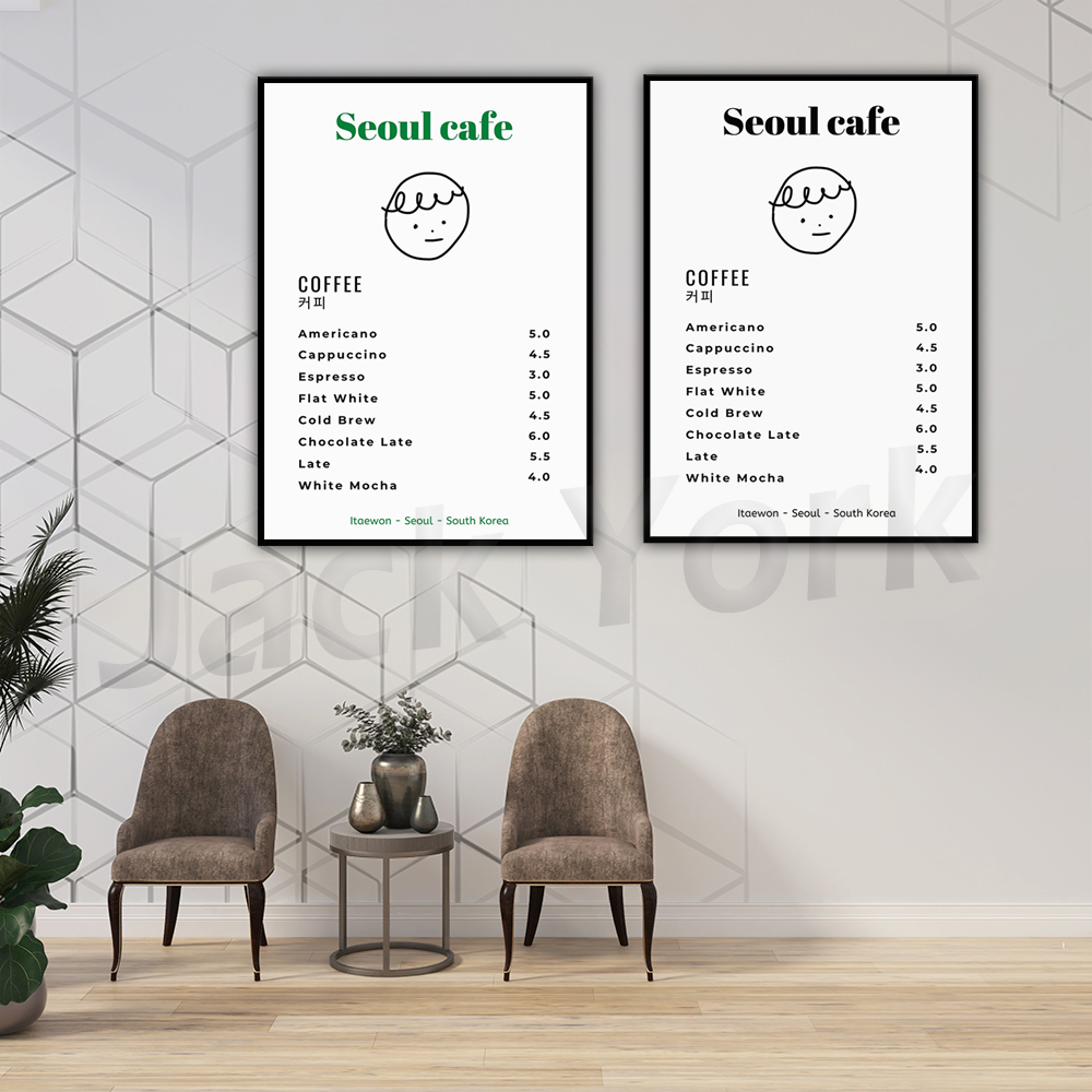 Seoul Cafe Print Wall Art Prin - Korean Arts And Lifestyle reseña y precio