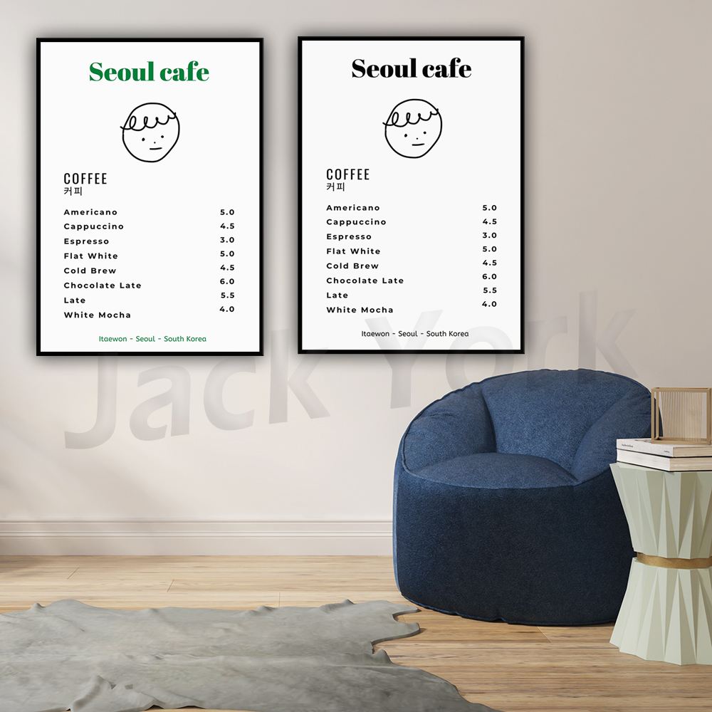Seoul Cafe Print Wall Art Prin - Korean Arts And Lifestyle reseña y precio