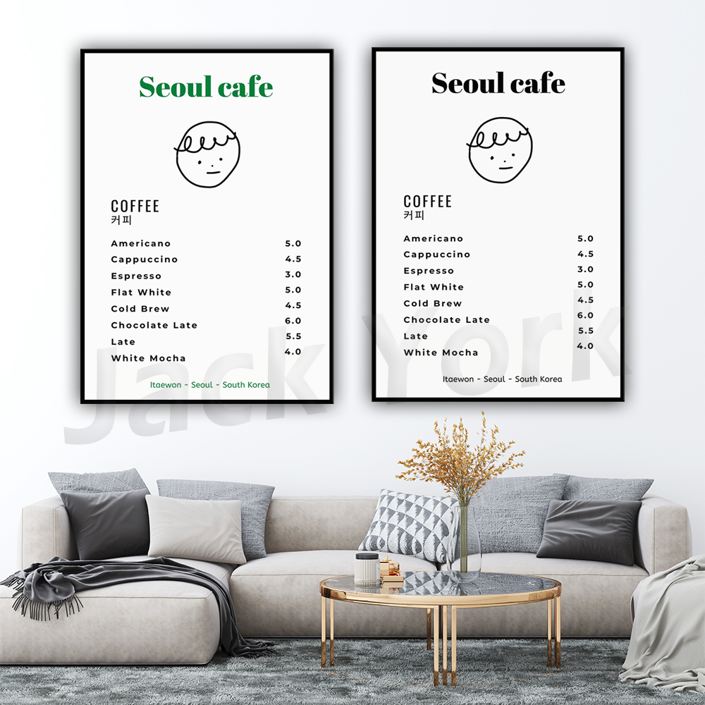Seoul Cafe Print Wall Art Prin - Korean Arts And Lifestyle reseña y precio