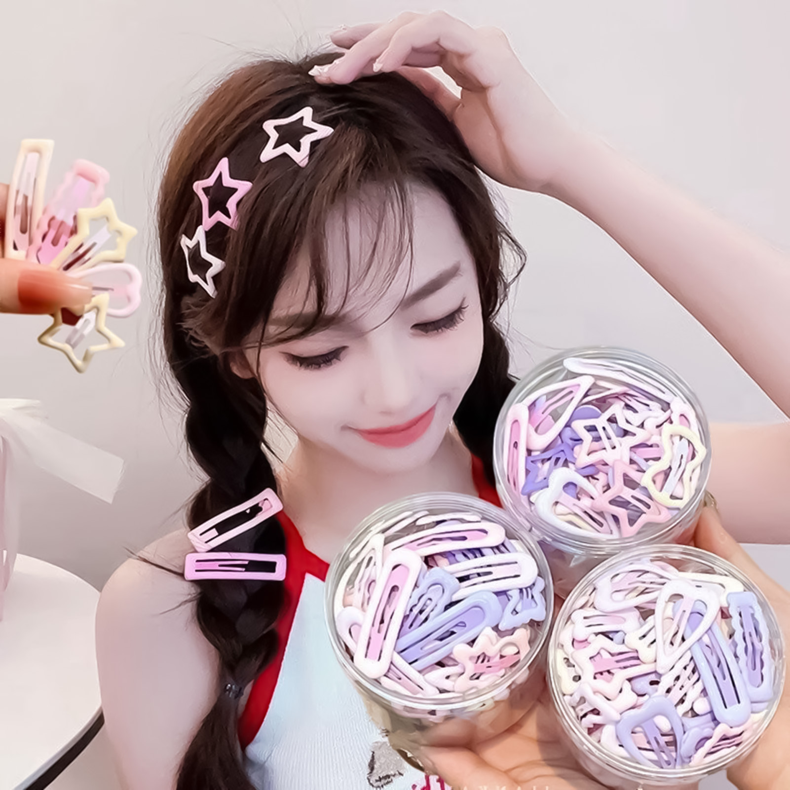 3PCS Sweet Style Headwear Pins - Korean Lifestyle & Kids Boutique reseña y precio