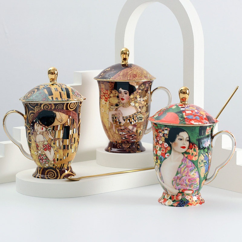 European Ceramic Mug with Lid  - Celadon Ceramic Cup reseña y precio