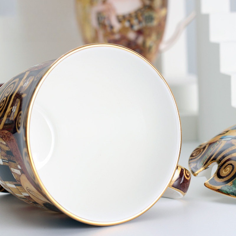 European Ceramic Mug with Lid  - Celadon Ceramic Cup reseña y precio