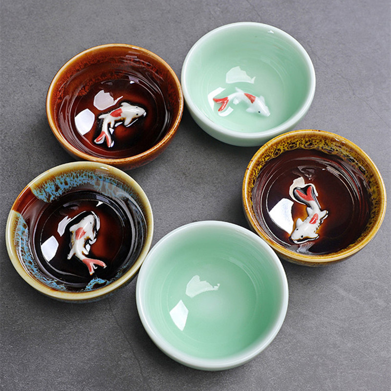 Celadon Fish Cute Teacup, Chin - Celadon Ceramic Cup reseña y precio